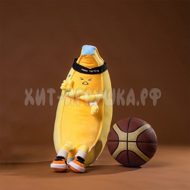 Мягкая игрушка обнимашка Банан Спортсмен 60 см